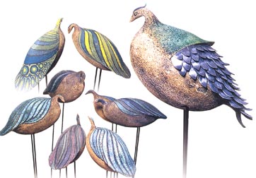 Paradiesvögel von Tufan Dagistanli aus Schamottstein